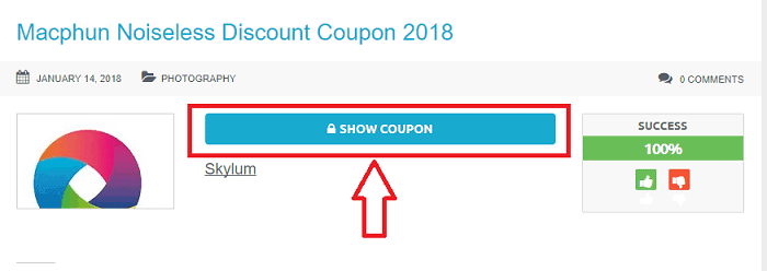 show coupon noiseless