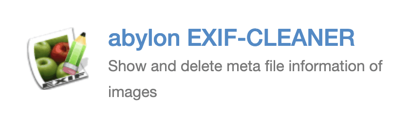 20% Off Abylon EXIF-CLEANER Discount Code